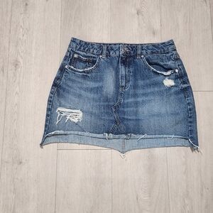Garage Blue Denim Mini Skirt